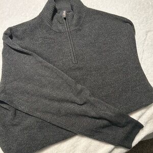 Dockers Men's Charcoal Zip-Up Sweater